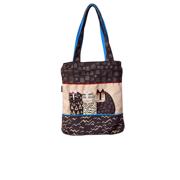 Laurel Burch Wild Cats Tote Bag Charm LB5340 Folklorica Retired Cat Lover Gift - Picture 16 of 16